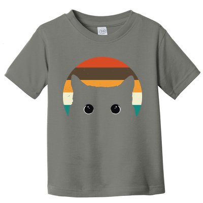 Retro Cat Eyes Vintage Sunset Toddler T-Shirt