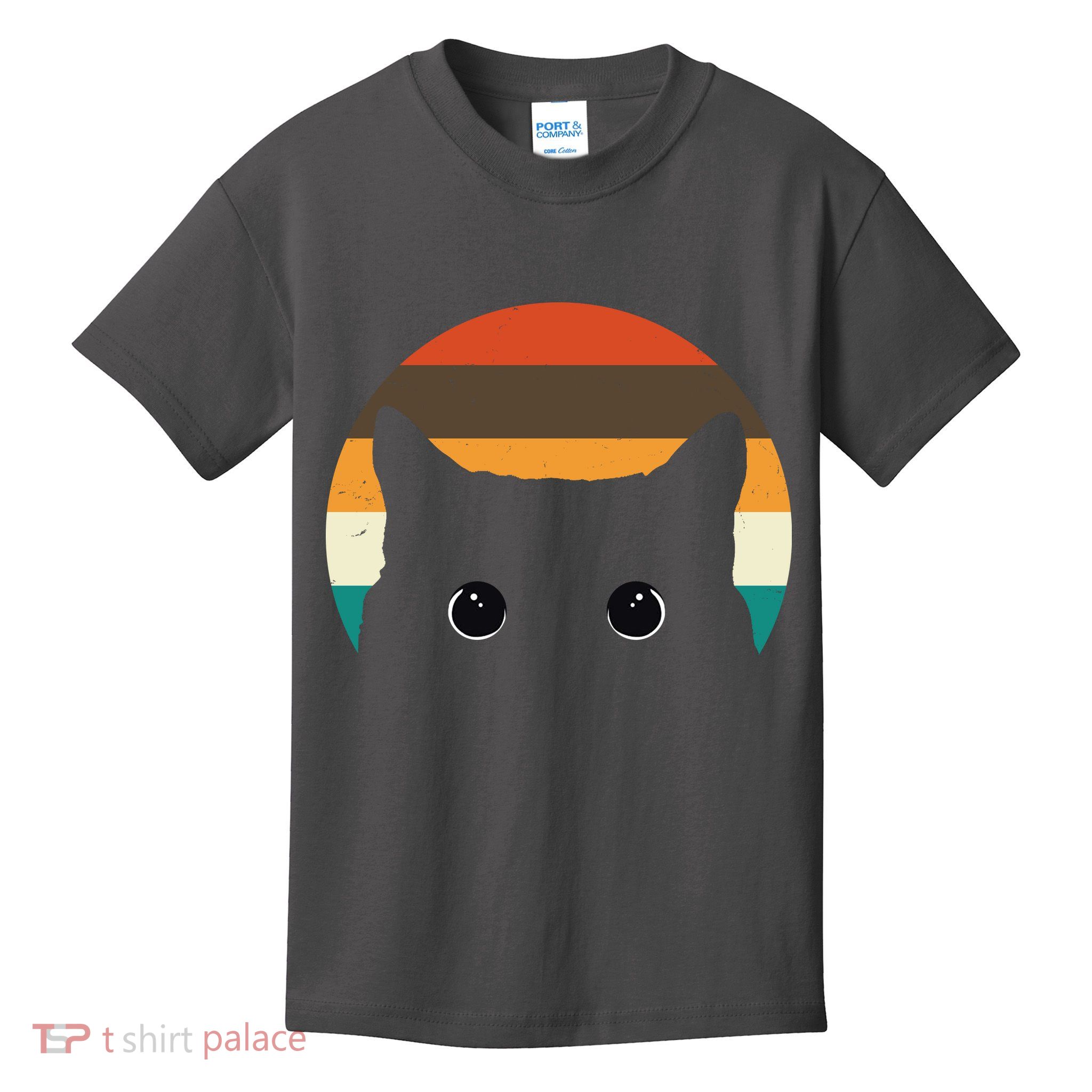 Retro Cat Eyes Vintage Sunset Kids T-Shirt