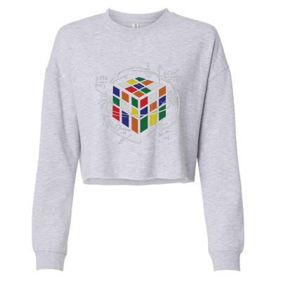 Rubix's Cube EQUATION Funny Cropped Pullover Crew