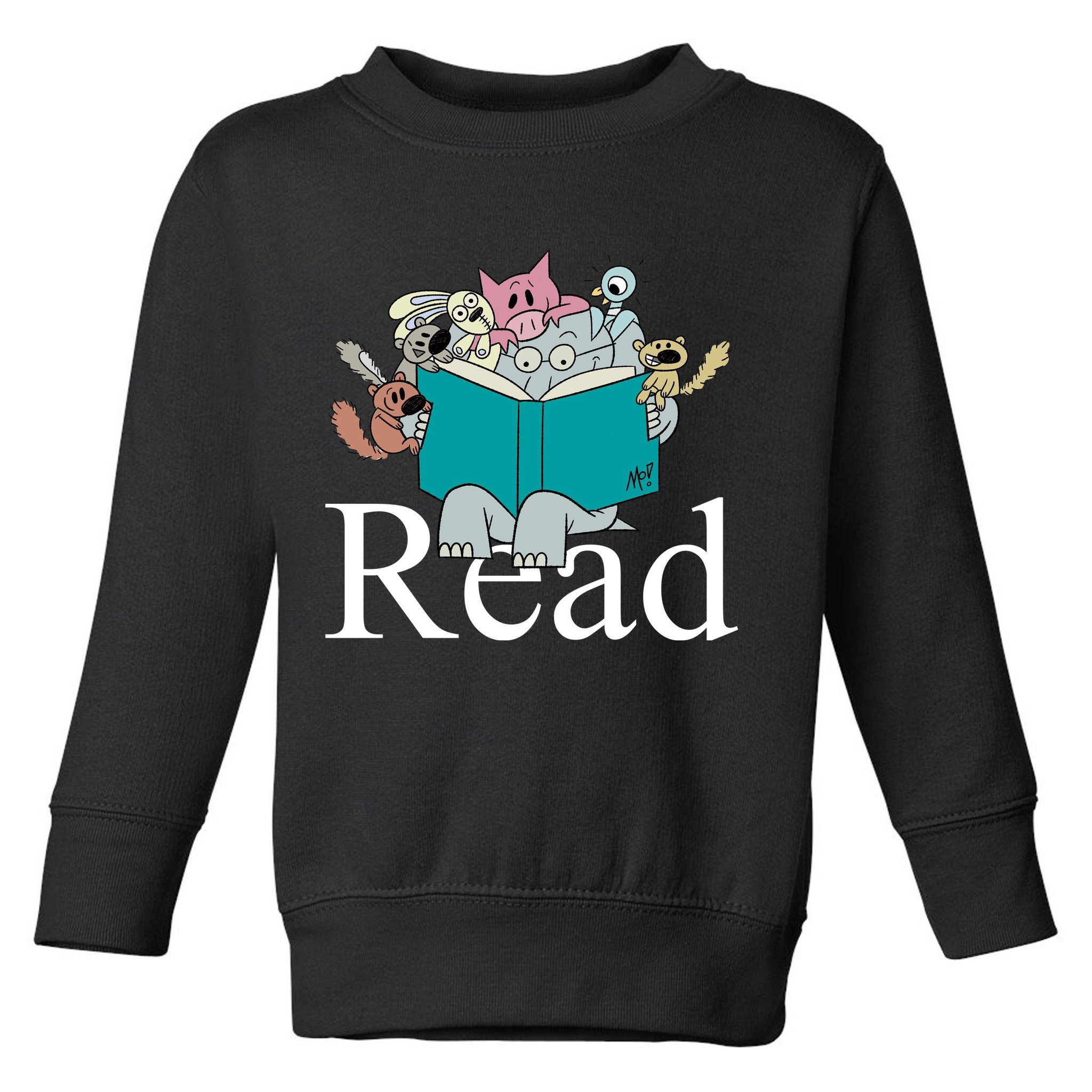 Read Cute Elephant Book Lover Gift Toddler Sweatshirt