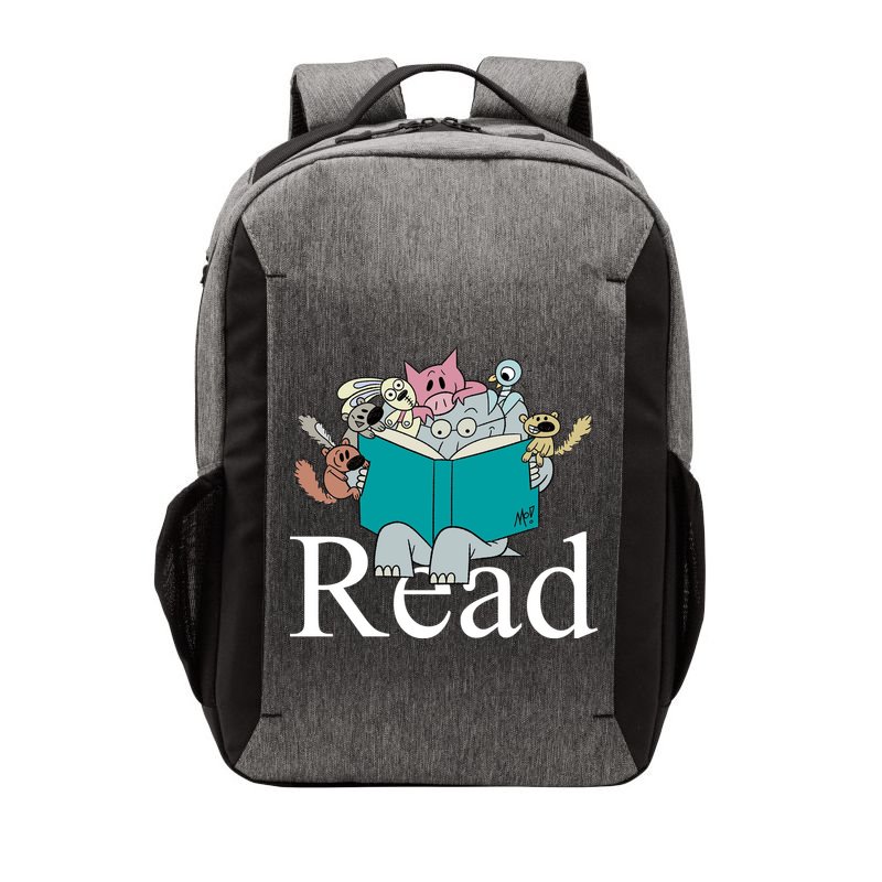 Read Cute Elephant Book Lover Gift Vector Backpack