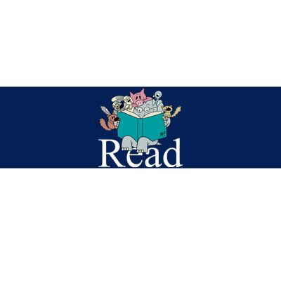 Read Cute Elephant Book Lover Gift Bumper Sticker