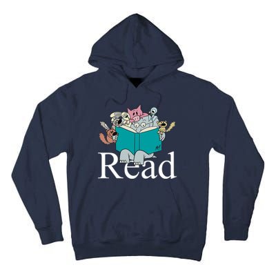 Read Cute Elephant Book Lover Gift Tall Hoodie