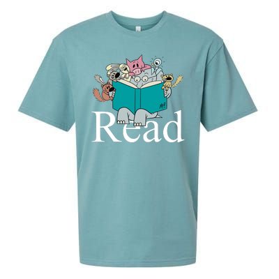 Read Cute Elephant Book Lover Gift Sueded Cloud Jersey T-Shirt