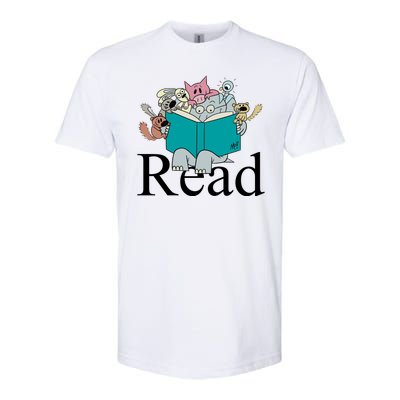 Read Cute Elephant Book Lover Gift Softstyle® CVC T-Shirt