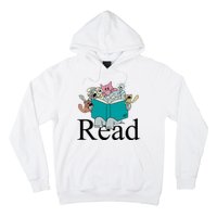 Read Cute Elephant Book Lover Gift Hoodie