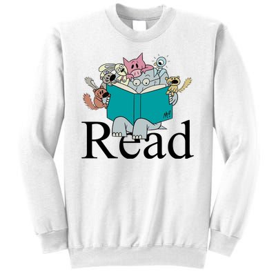 Read Cute Elephant Book Lover Gift Sweatshirt