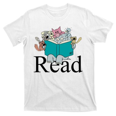 Read Cute Elephant Book Lover Gift T-Shirt