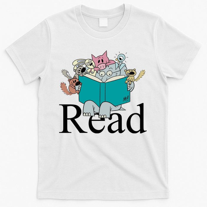 Read Cute Elephant Book Lover Gift T-Shirt