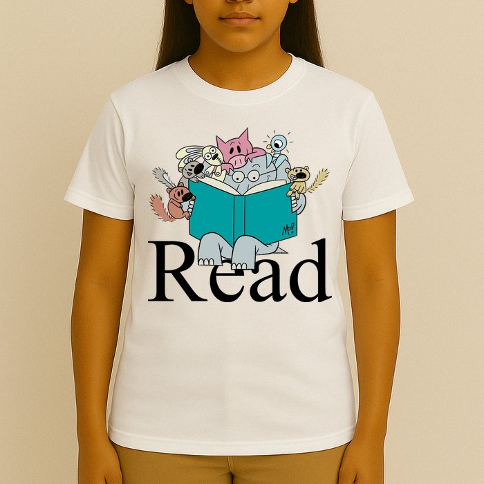 Read Cute Elephant Book Lover Gift T-Shirt