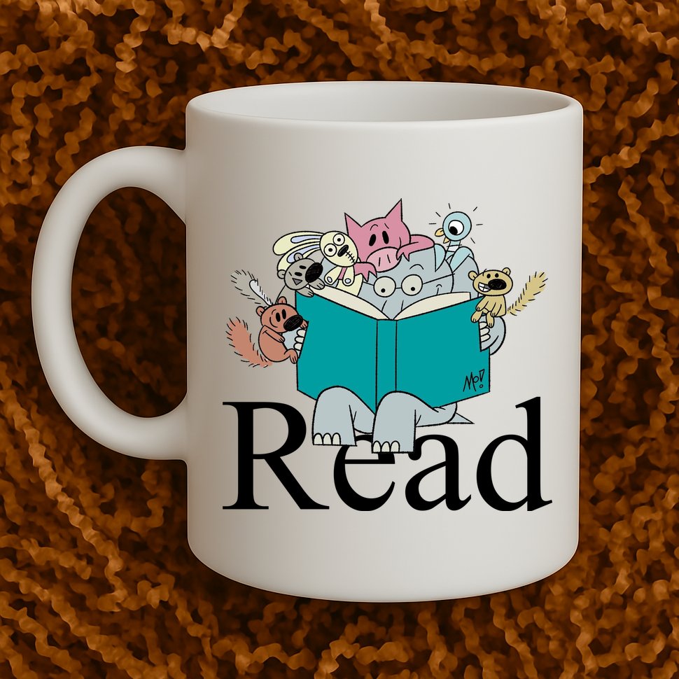 Read Cute Elephant Book Lover Gift Mug