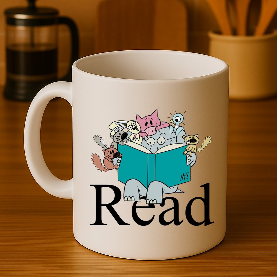 Read Cute Elephant Book Lover Gift Mug