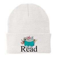 Read Cute Elephant Book Lover Gift Knit Cap Winter Beanie