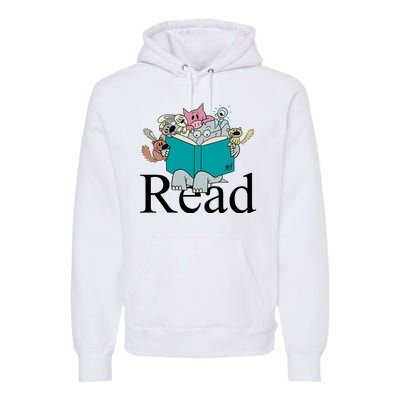 Read Cute Elephant Book Lover Gift Premium Hoodie