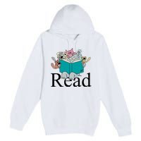 Read Cute Elephant Book Lover Gift Premium Pullover Hoodie