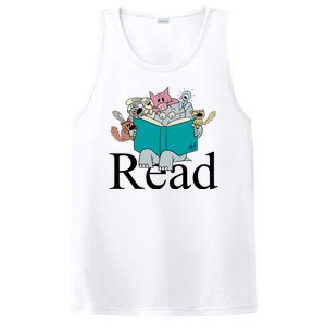 Read Cute Elephant Book Lover Gift PosiCharge Competitor Tank