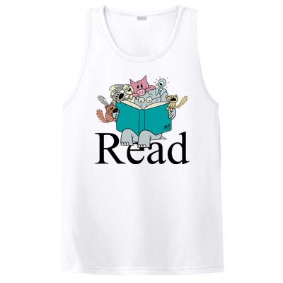 Read Cute Elephant Book Lover Gift PosiCharge Competitor Tank