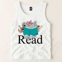 Read Cute Elephant Book Lover Gift Tank Top