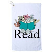 Read Cute Elephant Book Lover Gift Platinum Collection Golf Towel