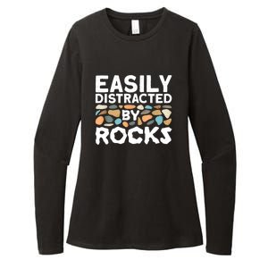 Rock Collector Easily Distracted By Rock Womens CVC Long Sleeve Shirt