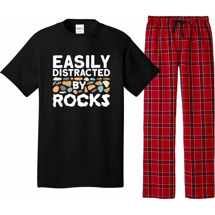 Rock Collector Easily Distracted By Rock Pajama Set