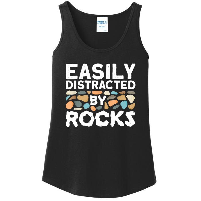 Rock Collector Easily Distracted By Rock Ladies Essential Tank