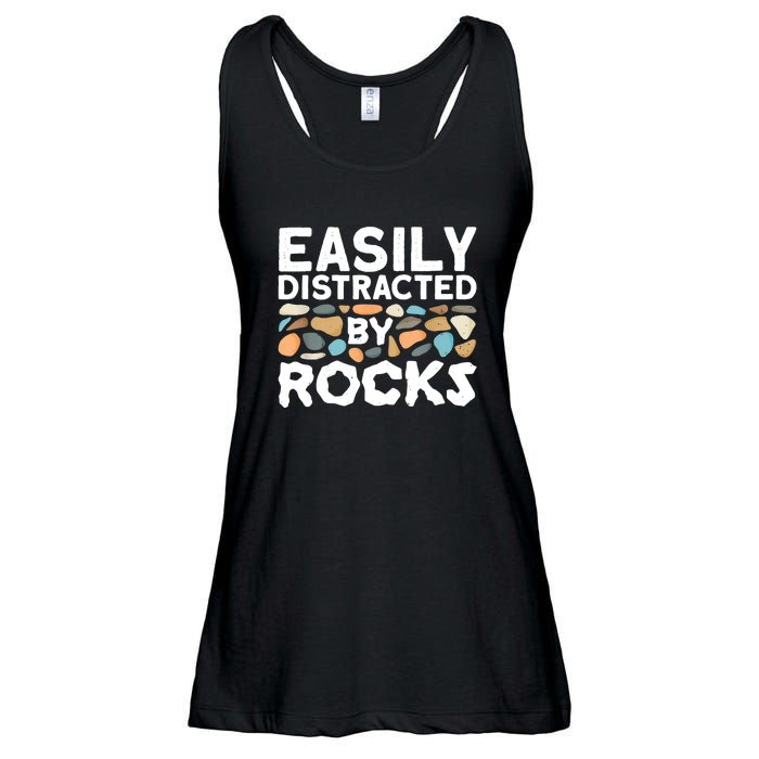 Rock Collector Easily Distracted By Rock Ladies Essential Flowy Tank