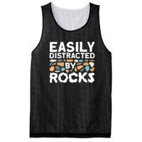 Rock Collector Easily Distracted By Rock Mesh Reversible Basketball Jersey Tank