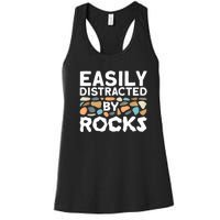 Rock Collector Easily Distracted By Rock Women's Racerback Tank