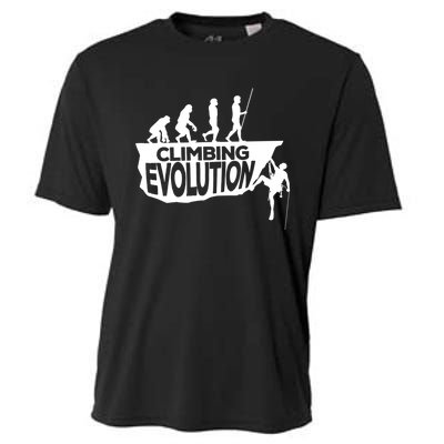 Rock Climbing Evolution Funny Climber Hiker Boulderer Cute Gift Cooling Performance Crew T-Shirt