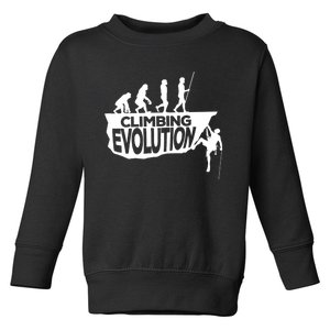 Rock Climbing Evolution Funny Climber Hiker Boulderer Cute Gift Toddler Sweatshirt