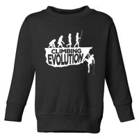 Rock Climbing Evolution Funny Climber Hiker Boulderer Cute Gift Toddler Sweatshirt