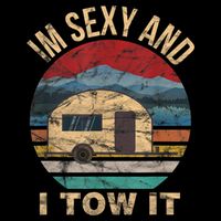 Rv Camper Funny Gift Im Sexy And I Tow It Funny Camper Gift Drawstring Bag