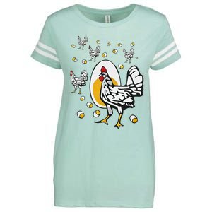 Roseanne Chicken Funny Roseanne Rooster And Egg Enza Ladies Jersey Football T-Shirt