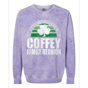 Retro Coffey Family Reunion Funny Irish Colorblast Crewneck Sweatshirt