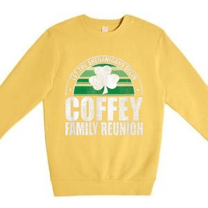 Retro Coffey Family Reunion Funny Irish Premium Crewneck Sweatshirt