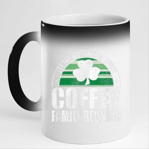 Retro Coffey Family Reunion Funny Irish 11oz Black Color Changing Mug