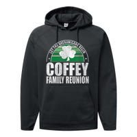 Retro Coffey Family Reunion Funny Irish Performance Fleece Hoodie