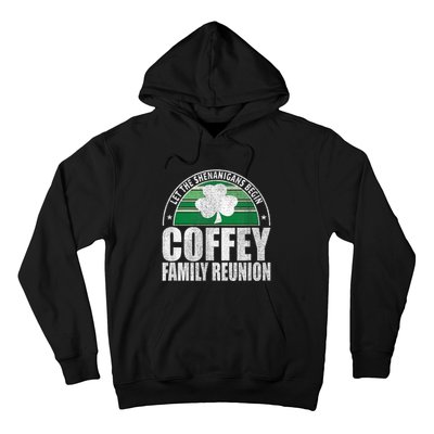 Retro Coffey Family Reunion Funny Irish Hoodie