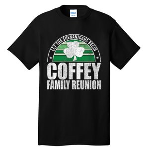 Retro Coffey Family Reunion Funny Irish Tall T-Shirt