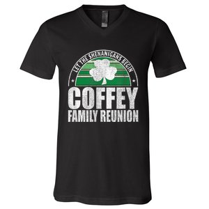 Retro Coffey Family Reunion Funny Irish V-Neck T-Shirt