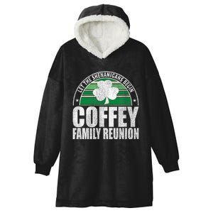 Retro Coffey Family Reunion Funny Irish Hooded Wearable Blanket