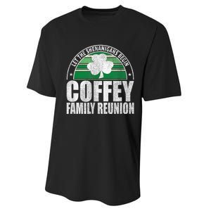 Retro Coffey Family Reunion Funny Irish Performance Sprint T-Shirt