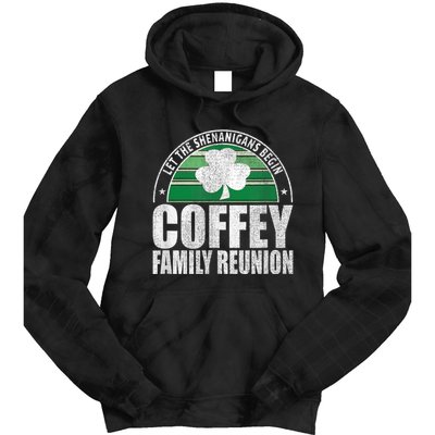 Retro Coffey Family Reunion Funny Irish Tie Dye Hoodie