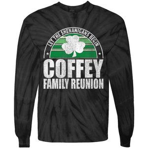 Retro Coffey Family Reunion Funny Irish Tie-Dye Long Sleeve Shirt