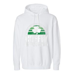 Retro Coffey Family Reunion Funny Irish Garment-Dyed Fleece Hoodie