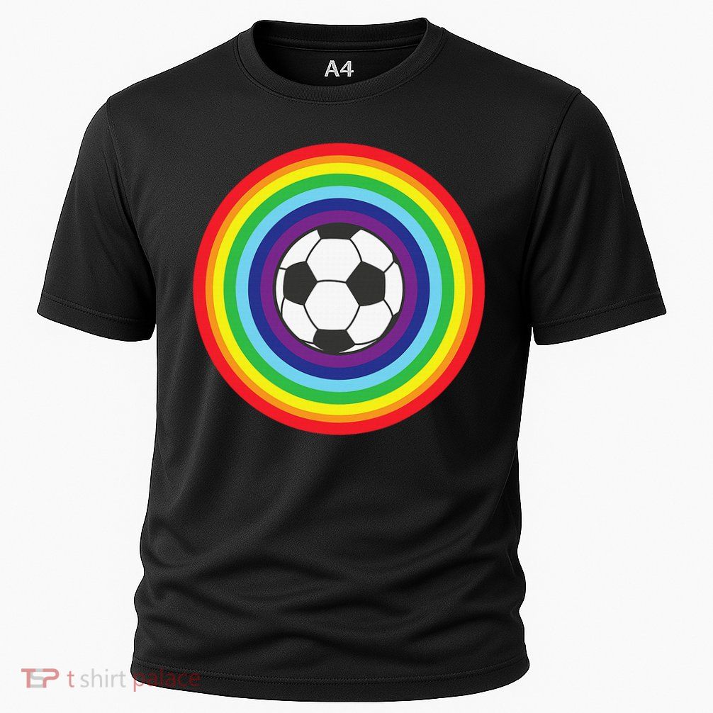 Rainbow Circle Football For Soccer Lover Best Sports Pride Performance Shirt