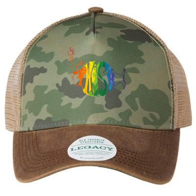 Rainbow Color Fish Cool Legacy Tie Dye Trucker Hat