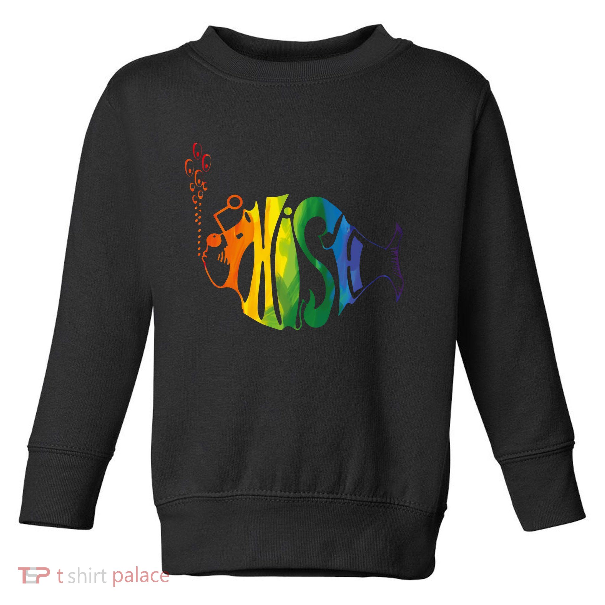 Rainbow Color Fish Cool Toddler Sweatshirt