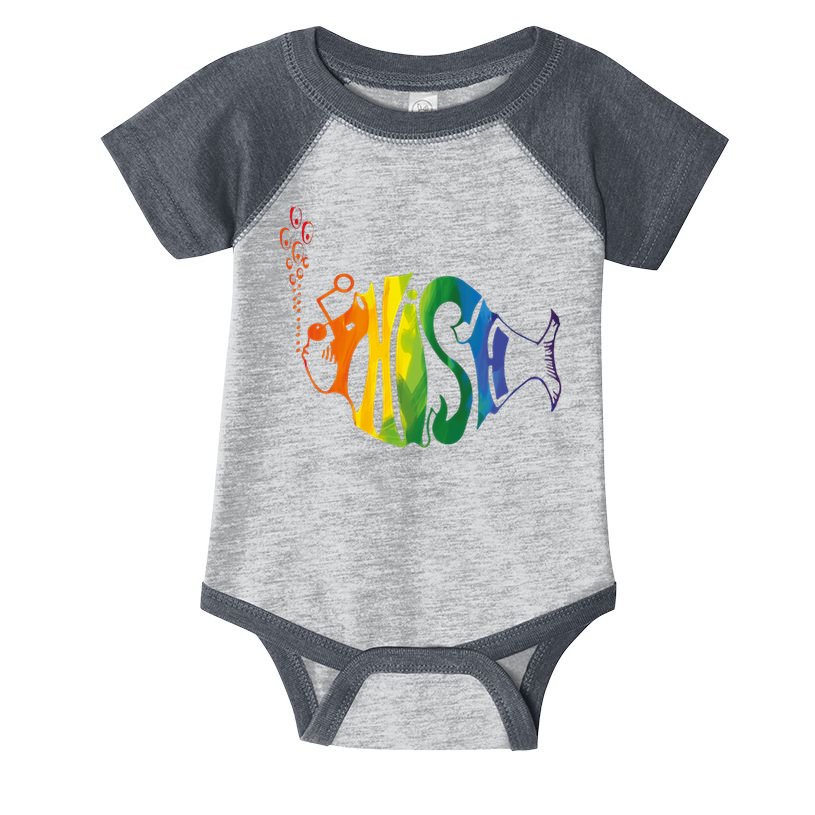 Rainbow Color Fish Cool Infant Baby Jersey Bodysuit